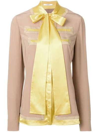 Shop Givenchy Bow Tie Top In Brown