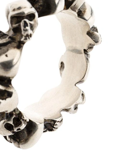Shop Werkstatt:münchen Skulls Ring In Metallic