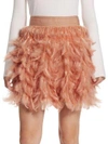 ALICE AND OLIVIA Cina Feather Party Skirt