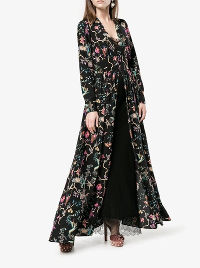 Shop Etro Fantastic Print Long Dress In Black