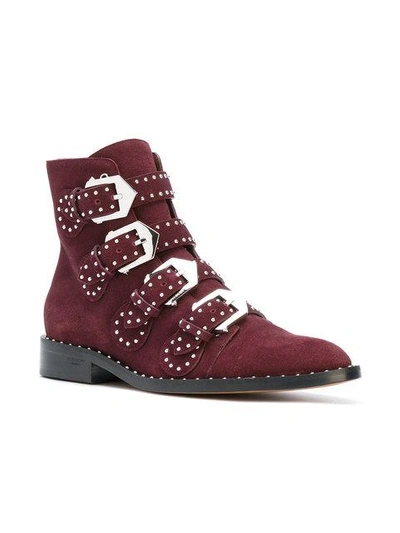Shop Givenchy Studded Buckle Fitted Boots