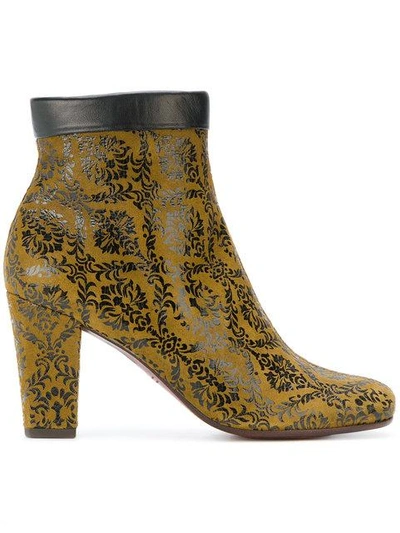 Shop Chie Mihara Embroidered Zipped Boots