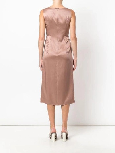 Shop Sies Marjan Mia Satin-twist Dress In Pink