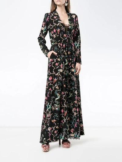 Shop Etro Fantastic Print Long Dress In Black