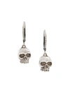 WERKSTATT:MÜNCHEN Skull drop earrings,标准纯银