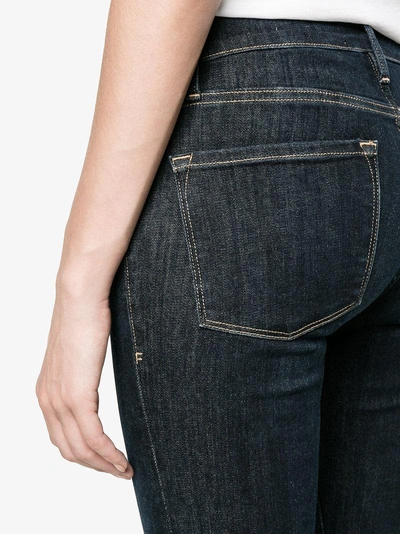 Frame Le Skinny De Jeanne Blue Low Rise Jeans In Blue
