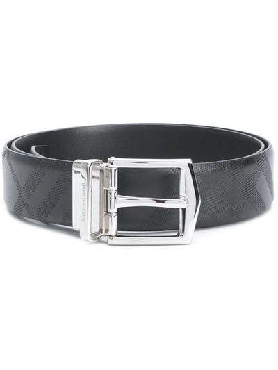 Shop Burberry Reversible London Leather Belt - Black