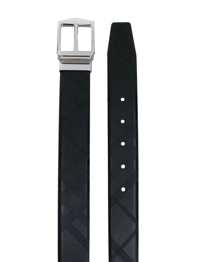 Shop Burberry Reversible London Leather Belt - Black