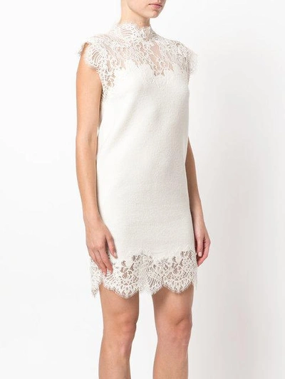Shop Ermanno Scervino Lace Overlay Dress In White