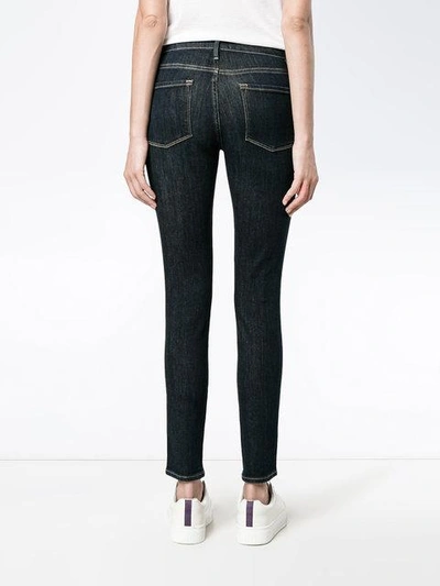 Shop Frame Le Skinny De Jeanne Blue Low Rise Jeans