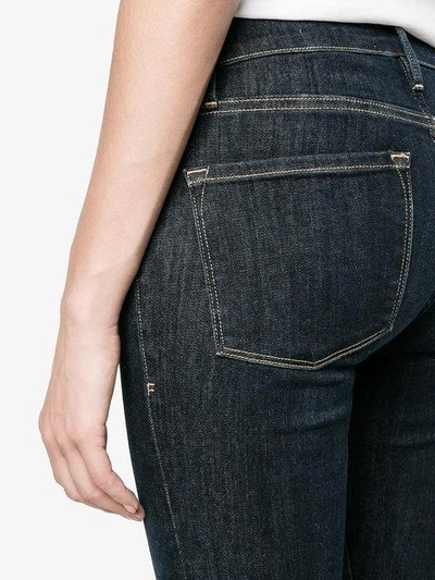 Frame Le Skinny De Jeanne Blue Low Rise Jeans In Blue
