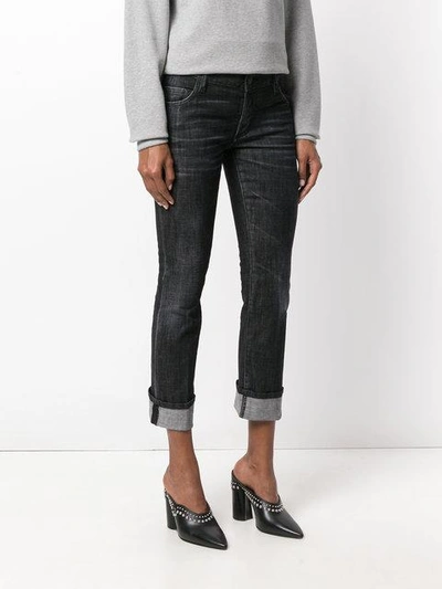 Shop Dsquared2 Clement Cropped Jeans In Black