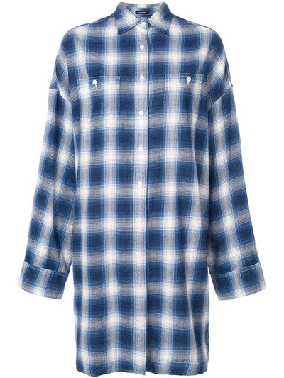 Shop R13 Long Plaid Shirt