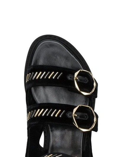 Shop Nicholas Kirkwood Black Eva Strap Flatform Sandals