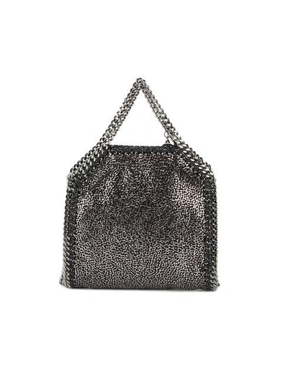 Stella Mccartney Falabella Tiny Baby Bella Shimmer Faux-suede Tote