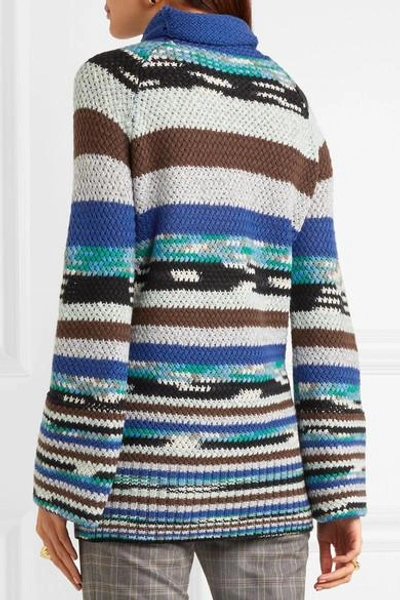 Shop Missoni Striped Wool-blend Turtleneck Sweater