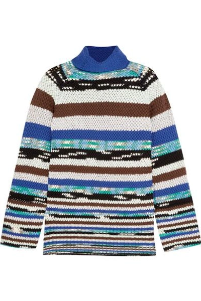 Shop Missoni Striped Wool-blend Turtleneck Sweater