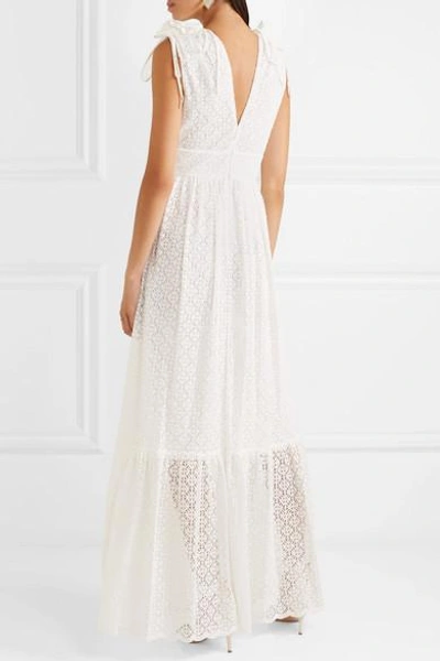 Shop Temperley London Prairie Guipure Lace Maxi Dress In White