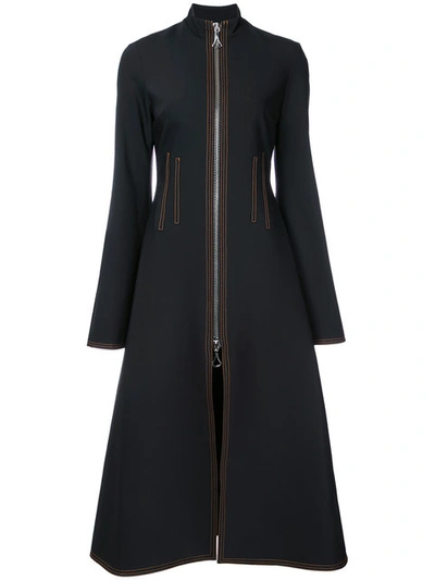 Ellery 'miz Mazzy' Zip Front Long Dress In Black