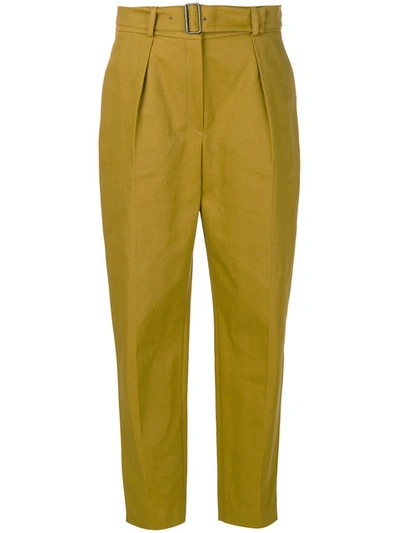 Kenzo Belted Tailored Trousers In Brown