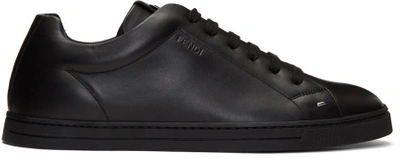 Shop Fendi Black Micro Bag Bugs Sneakers In F0qa1 Black