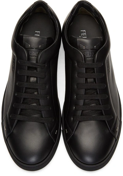 Shop Fendi Black Micro Bag Bugs Sneakers In F0qa1 Black