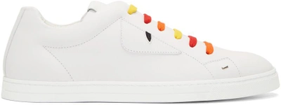 Shop Fendi White And Multicolor Bag Bugs Sneakers In F0qa0 White