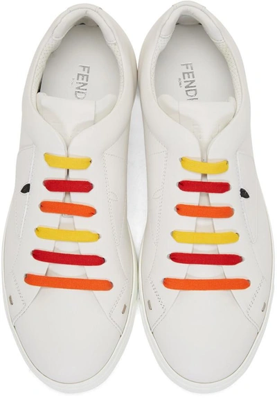 Shop Fendi White And Multicolor Bag Bugs Sneakers In F0qa0 White