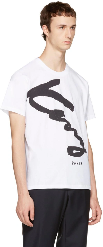 Shop Kenzo White Signature T-shirt In 01 - White