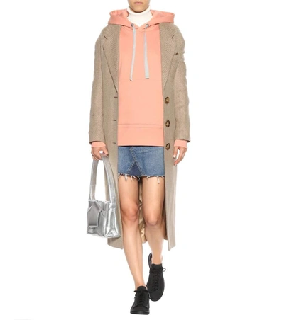 Shop Gucci Ferris Face Cotton Hoodie In Pink