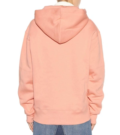 Shop Gucci Ferris Face Cotton Hoodie In Pink