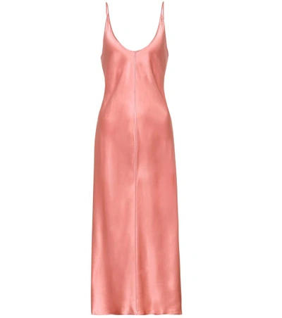 Shop Alexander Wang T Silk Slip Dress In Pink