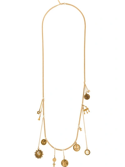 Chloé Coin Charm Strand Necklace In Metallic