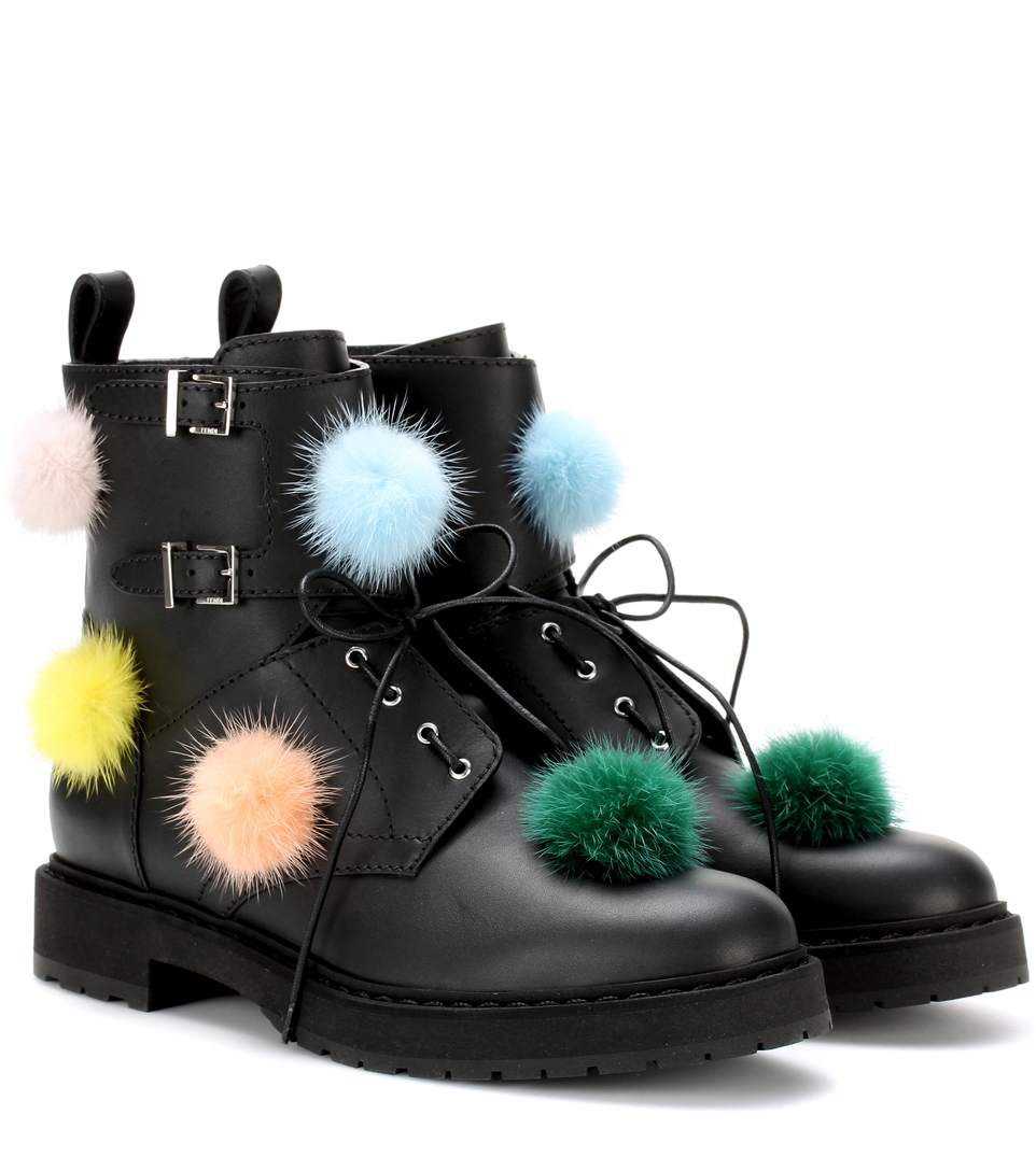 fendi pom pom boots