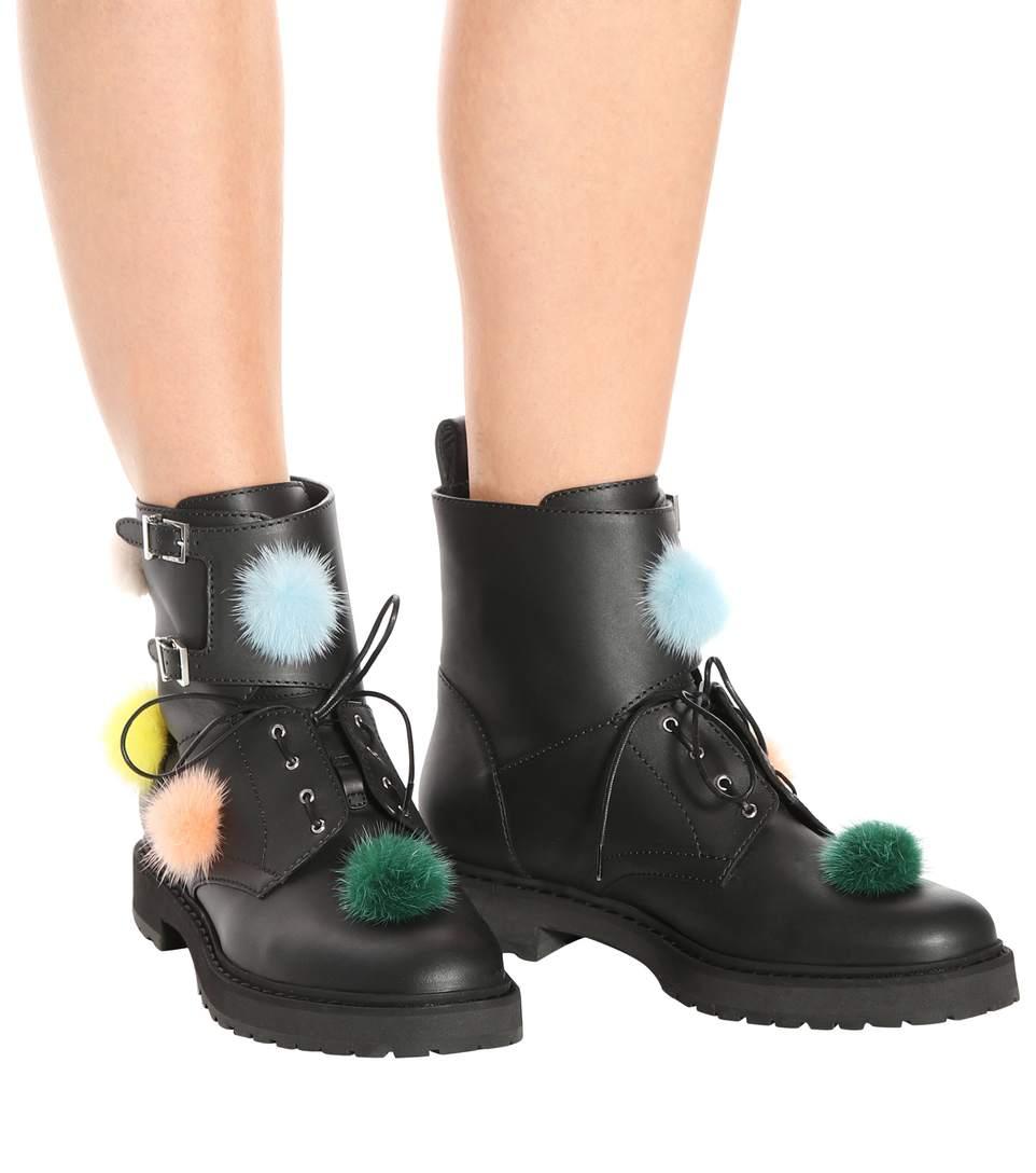 fendi pom pom boots