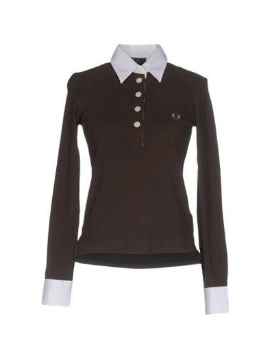 Fred Perry Polo Shirts In Dark Brown