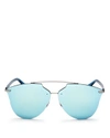 DIOR Reflected Prism Mirrored Sunglasses, 63mm,1798602RUTHENIUMBLUE/LIGHTBLUEMIRROREDPRISM