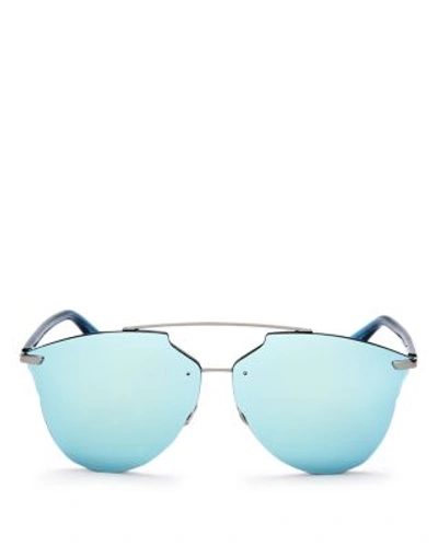 Shop Dior Reflected Prism Mirrored Sunglasses, 63mm In Ruthenium Blue/light Blue Mirrored Prism