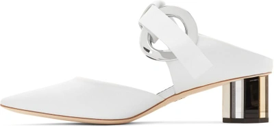 Shop Proenza Schouler White Pointy Grommet Mules