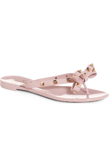 Valentino Garavani 'rockstud' Flip Flop In Water Rose Pink | ModeSens