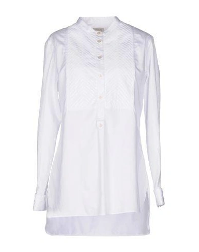 Shop Temperley London Solid Color Shirts & Blouses In White