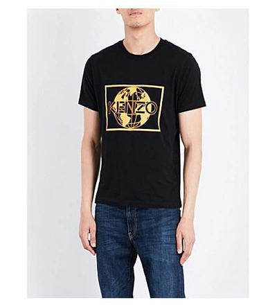 Shop Kenzo Classic Cotton-jersey T-shirt In Black