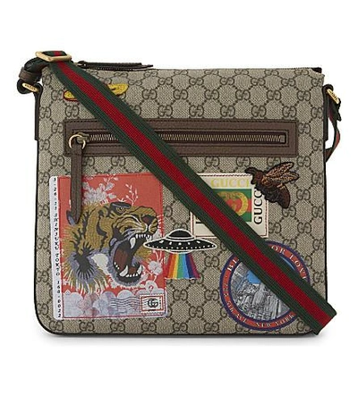 GUCCI Canvas stickers messenger bag 