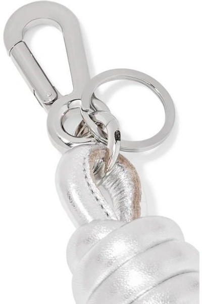 Shop Loewe Knot Metallic Leather Keychain