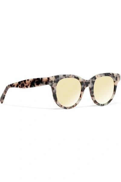 Shop Illesteva Sicilia Cat-eye Acetate Mirrored Sunglasses