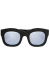 ILLESTEVA Hamilton square-frame acetate mirrored sunglasses
