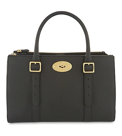 Mulberry Bayswater Double Zip Leather Satchel - Black