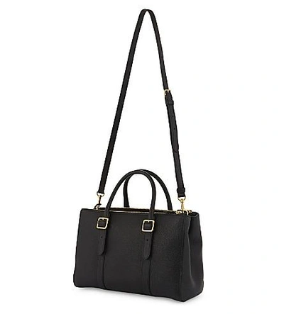 Shop Mulberry Bayswater Leather Tote In Black