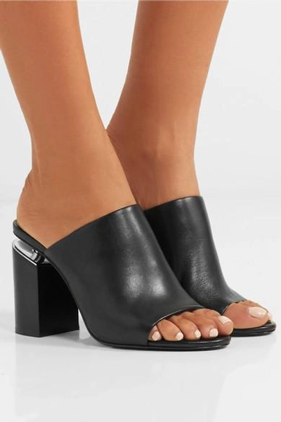 Shop Alexander Wang Avery Leather Mules