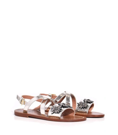 Shop Marni Silver Embellished Sandal